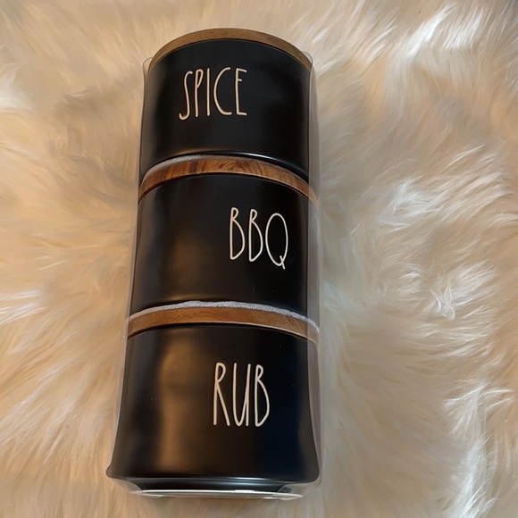 Rae Dunn SPICE BBQ RUB storage Containers - Picture 3 of 4